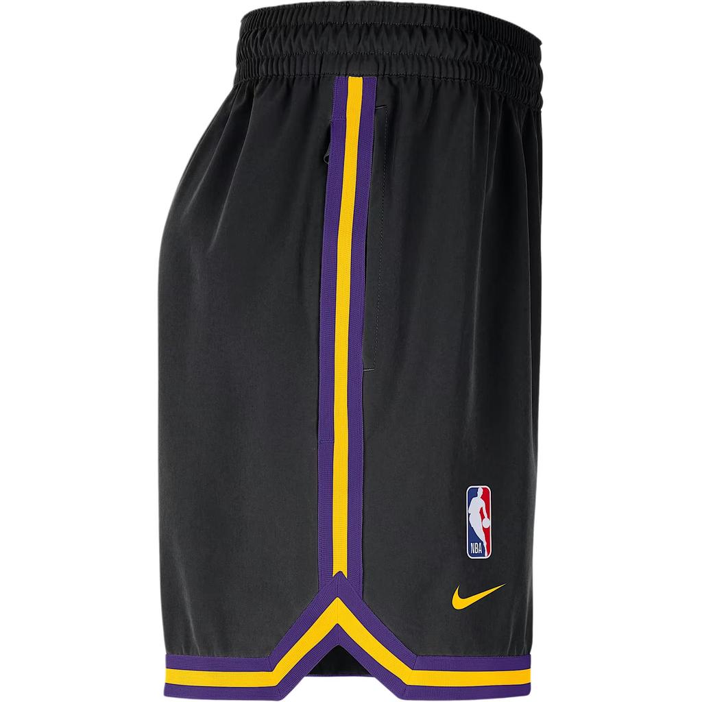 Nike Los Angeles Lakers Logo Elastic Waist Mid Rise Casual Shorts Men shorts HM7380-010