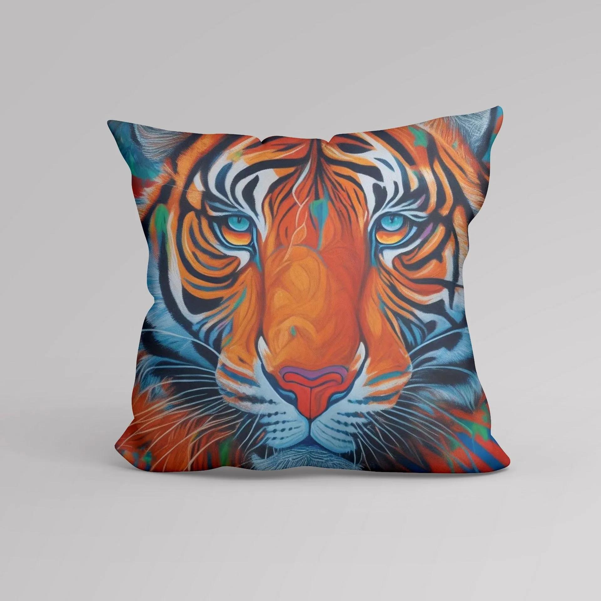 

Тигр Кот и Собака Абстрактная Масляная Живопись Наволочка для Подушки Домашнее Украшение Искусство Наволочка 66x66cm