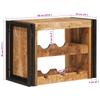 Wine Rack Brown 60 X 45 X 33 Cm Solid Coarse Mango Wood