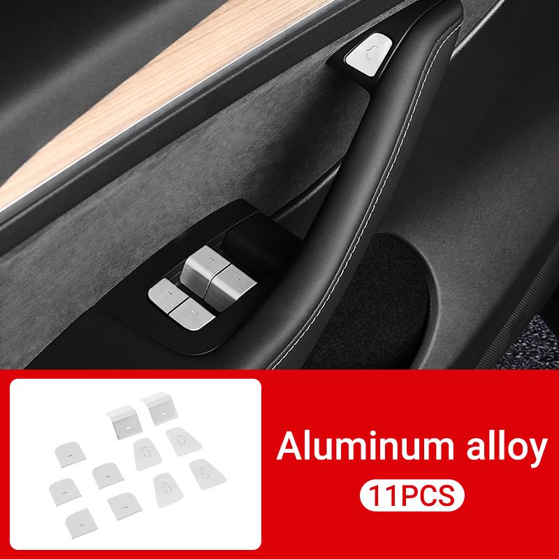 For Tesla Model 3 Y 2024 2025 Car Door Window Glass Lifter Switch Button Trim Cover Protective Accessories