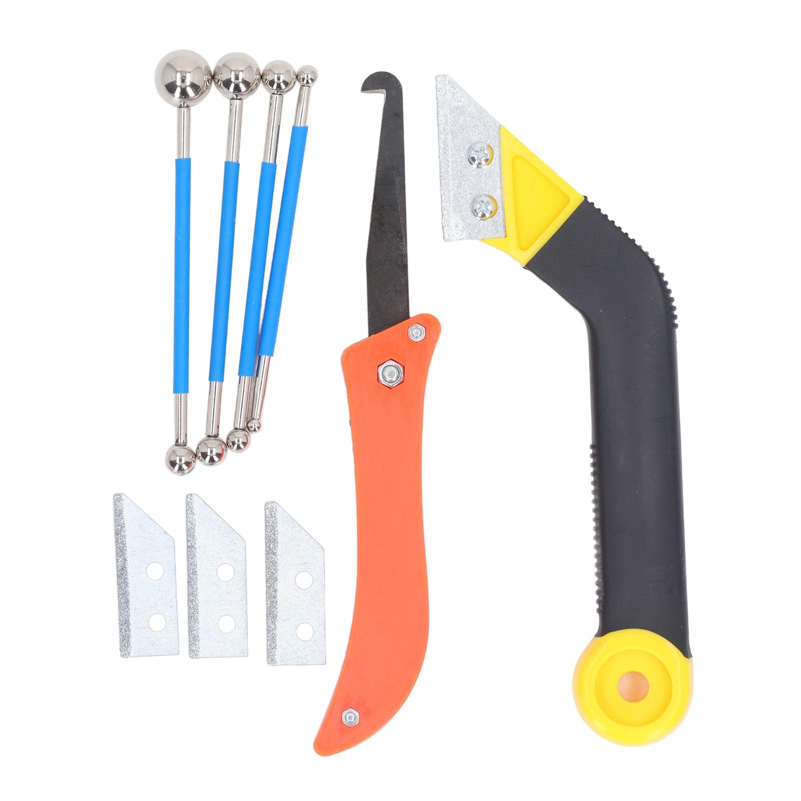 

Набор инструментов для заделки швов Угловая пила для затирки Двусторонний шариковый инструмент для плитки для очистки и заполнения швов плитки