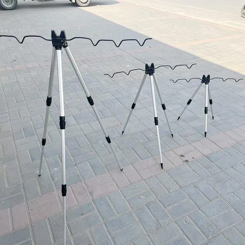 Retractable Aluminum Alloy Fishing Rod Tripod Stand