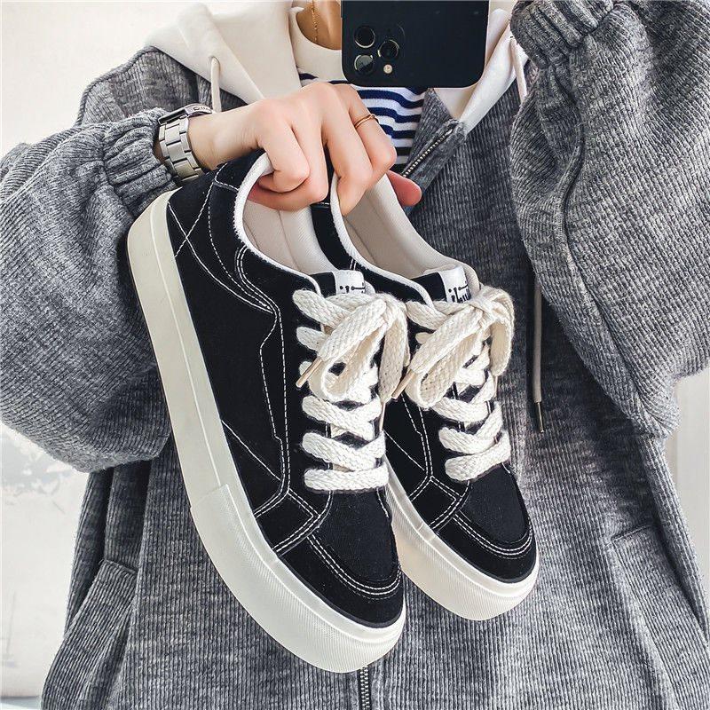 canvas shoes men's  breathable black niche casual sports board shoes new youth versatile trendy shoes