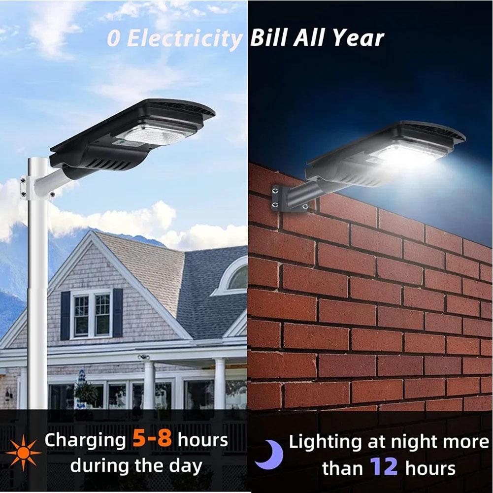 50w/100w Outdoor Solar Street Light Human Motion Sensing And Courtyard Waterproof Outd P6X6