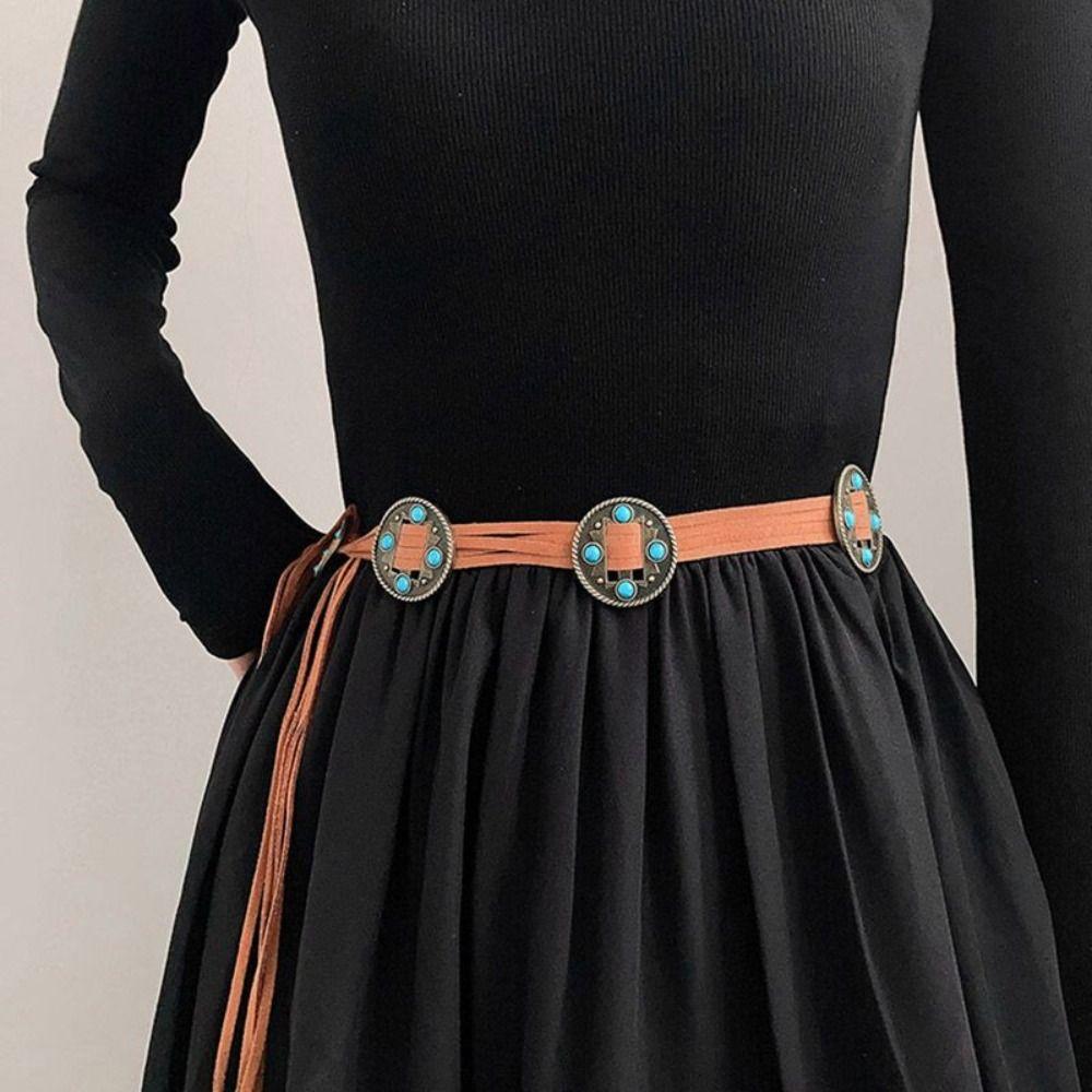 Bead Women Waist Chain Bohemian Ethnic Style Waistband Unique Braided Sash Belt  Girl