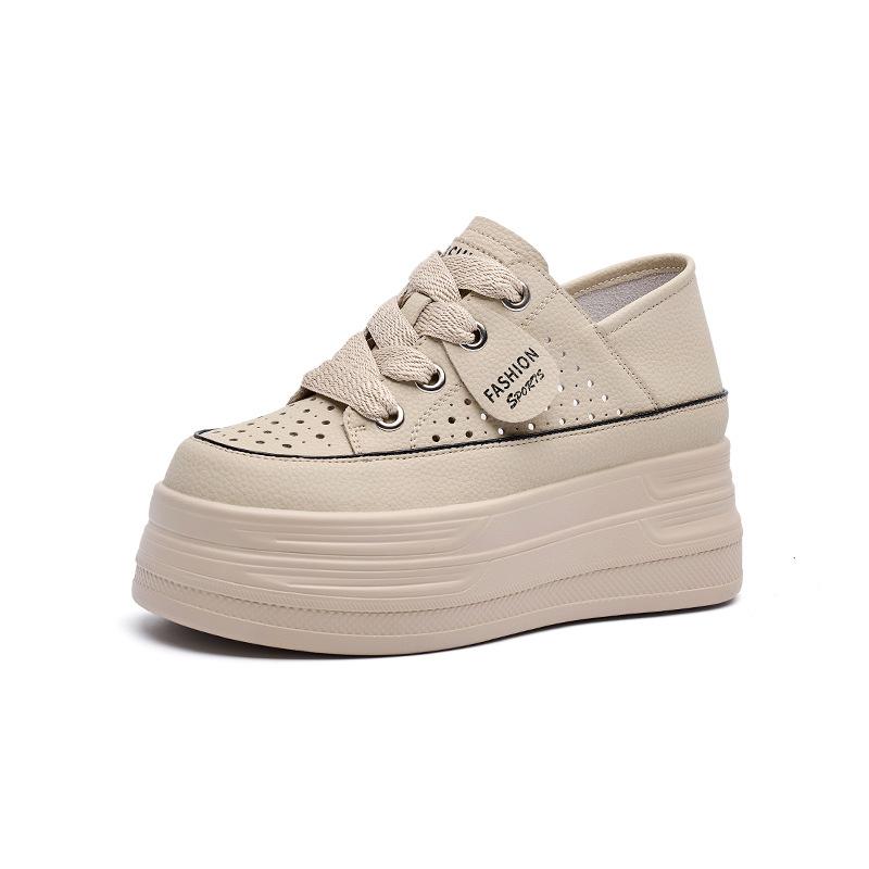 Hole model inner height increase women's 2026 summer new hollow two wear casual shoes