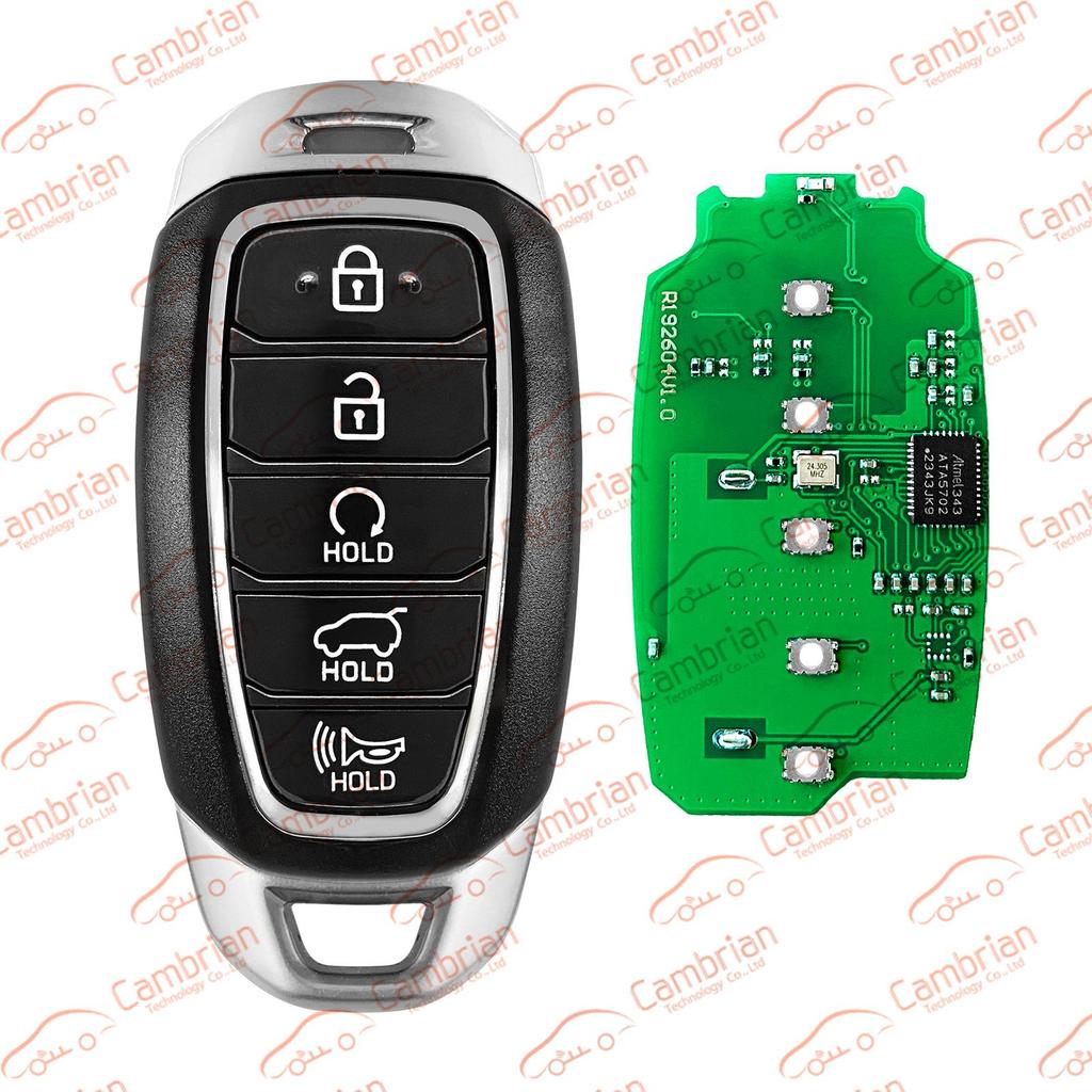 Kompatibel mit 5-Tasten Hyundai Santa Fe Schlüsselanhänger Fernbedienung TQ8-FOB-4F29