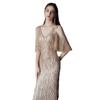 Annual Meeting Host Dress 1011 New Summer Champagne Style Temperament Fishtail Skirt Elegant Banquet Evening Dress