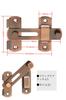 VitalBloom Door Lock, Set of 3 Sliding Door Locks, Copper Color, Retro Style, Stainless
