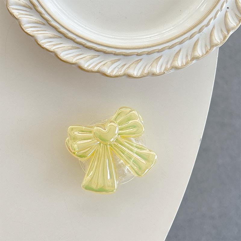 Colorful Bow Mobile Phone Airbag Bracket Wind Paste Retractable Women'S Desktop Bracket Creative