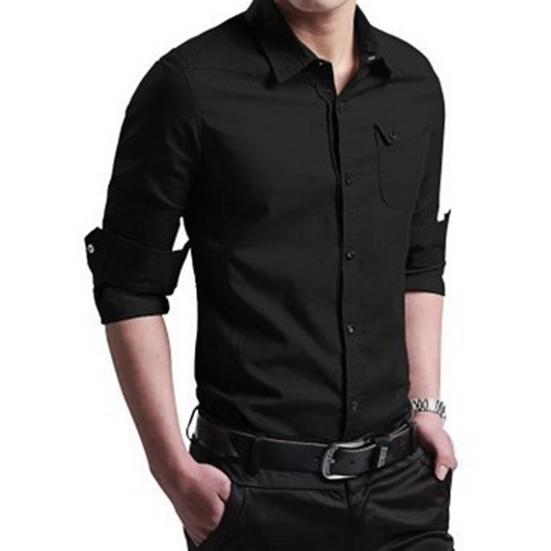 Men Shirt Super Soft Wear Resistant Cotton Blend Men All-Match Shirt Summer Apparel for Male
