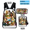 Klassische Neuheit Total Drama 3D-Druck 3 Stück/Set Schüler Rucksäcke Laptop Tagesrucksack Rucksack Schräg getragene Tasche Federmäppchen
