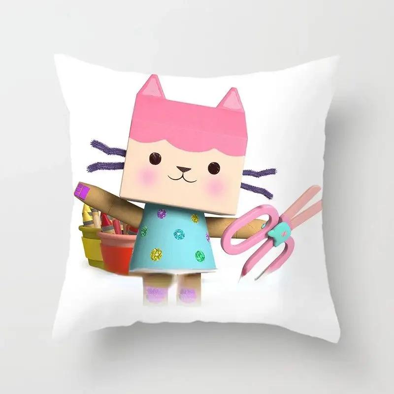 45X45cm Kids Gabbys Dollhouse Gabby Cats Pillowcase