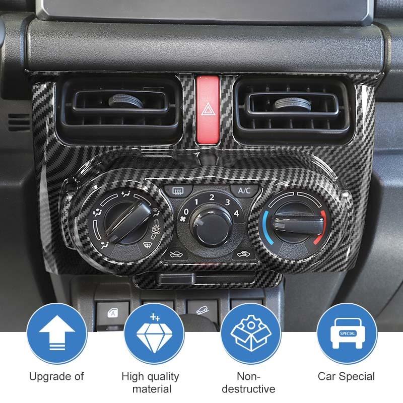  ABS Car Gear Shift Decoration Air Conditioning Control Panel Window Lifting Switch Stickers for Suzuki Jimny 2019 Up Interior Accessories