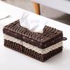 Household Napkin Case Creative Tissue Box Cover Rustic Tissue Holder  Home Decoration