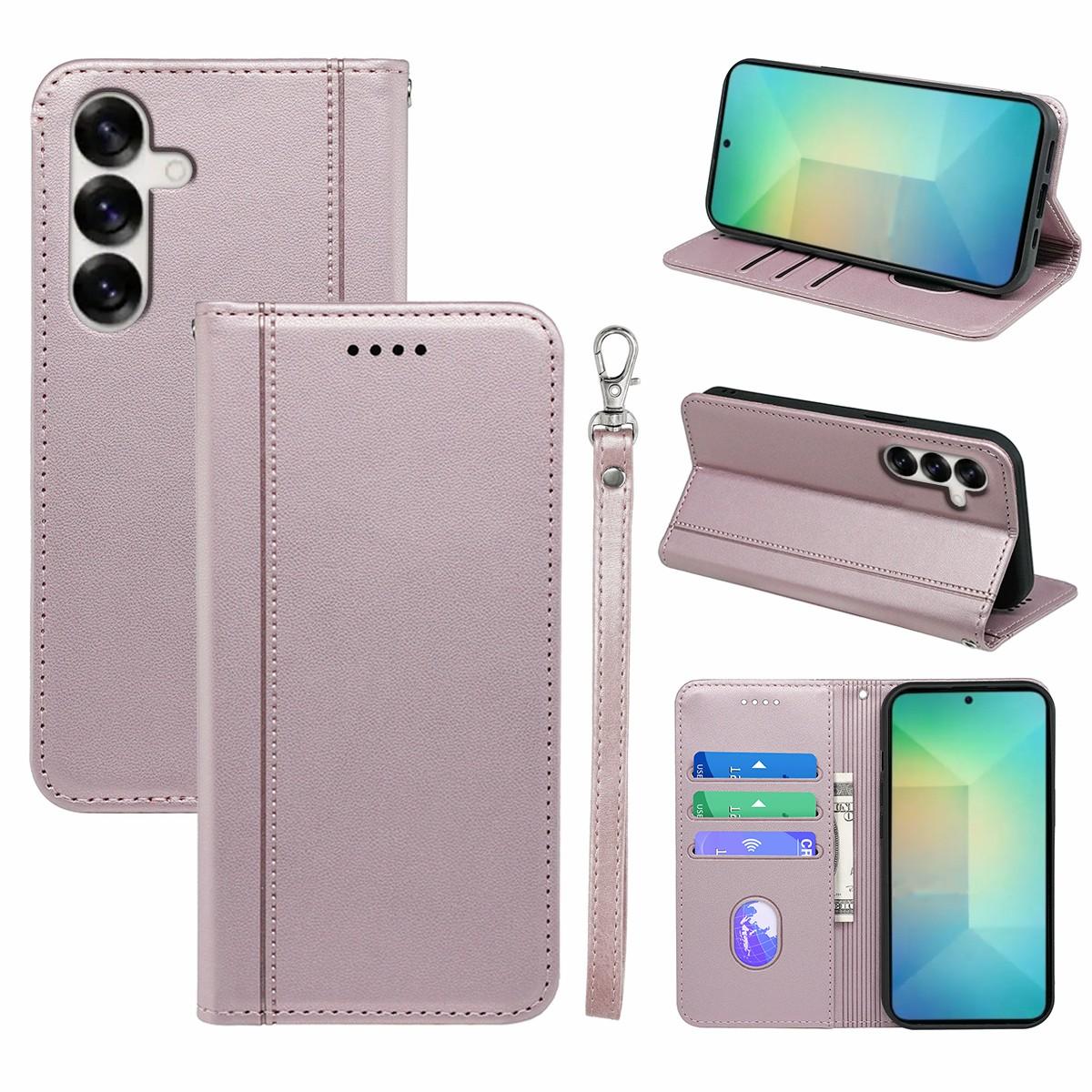 

HX01 Для Samsung Galaxy S25 Чохол-гаманець Магнітна застібка Шкіряний чохол для телефону E