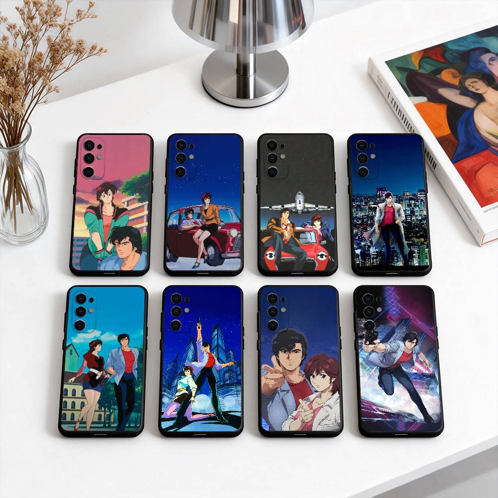 C-City S-Saeba Ryo H-Hunter-chsr Phone Case For Samsung S25,S24,S21,S22,S23,S30,Ultra,S20,Plus,Fe,Soft Silicone Black Cover