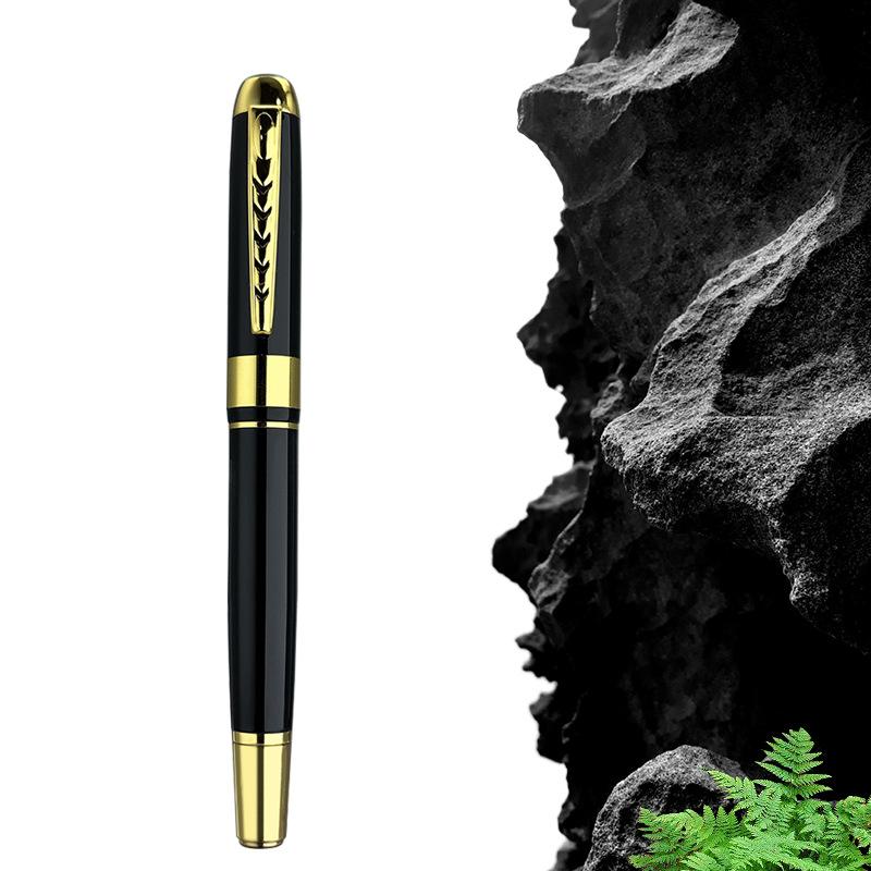 

Роскошная высококачественная черная металлическая деловая перьевая ручка, ручка для подписи для ежедневного письма