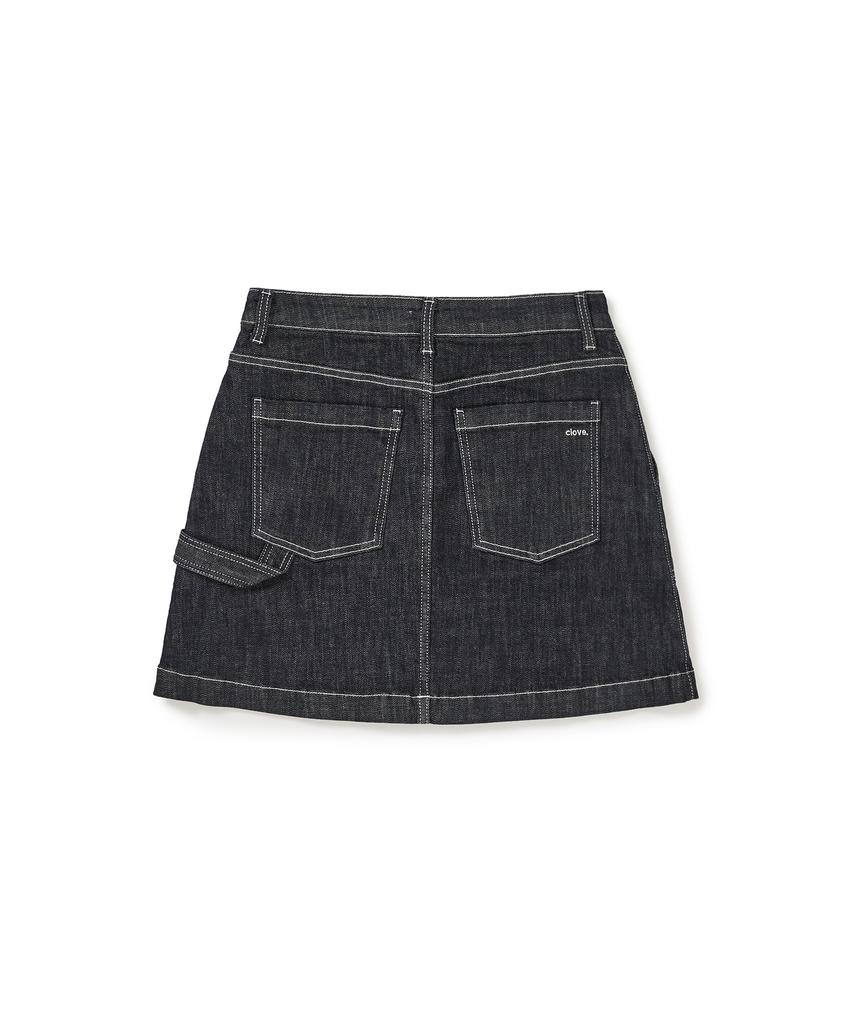 Clove [24Fw Clove] Denim Skirt (Dark Indigo)