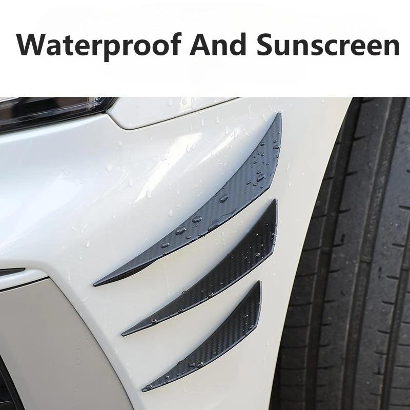 4/6pcs universal Front Bumper Lip Decoration Diffuser Splitter Fins Body Spoiler Canards Valence Chin Car Tuning Canard Decor