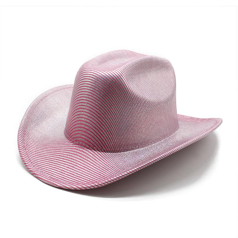 Party Show Fluorescent Big Brim Knight Hat Colorful Cowboy Hat Western Top Hat
