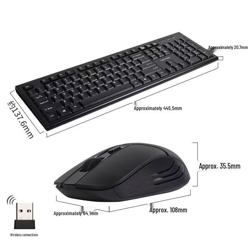 Lenovo KN200 Wireless Keyboard and Mouse Combo