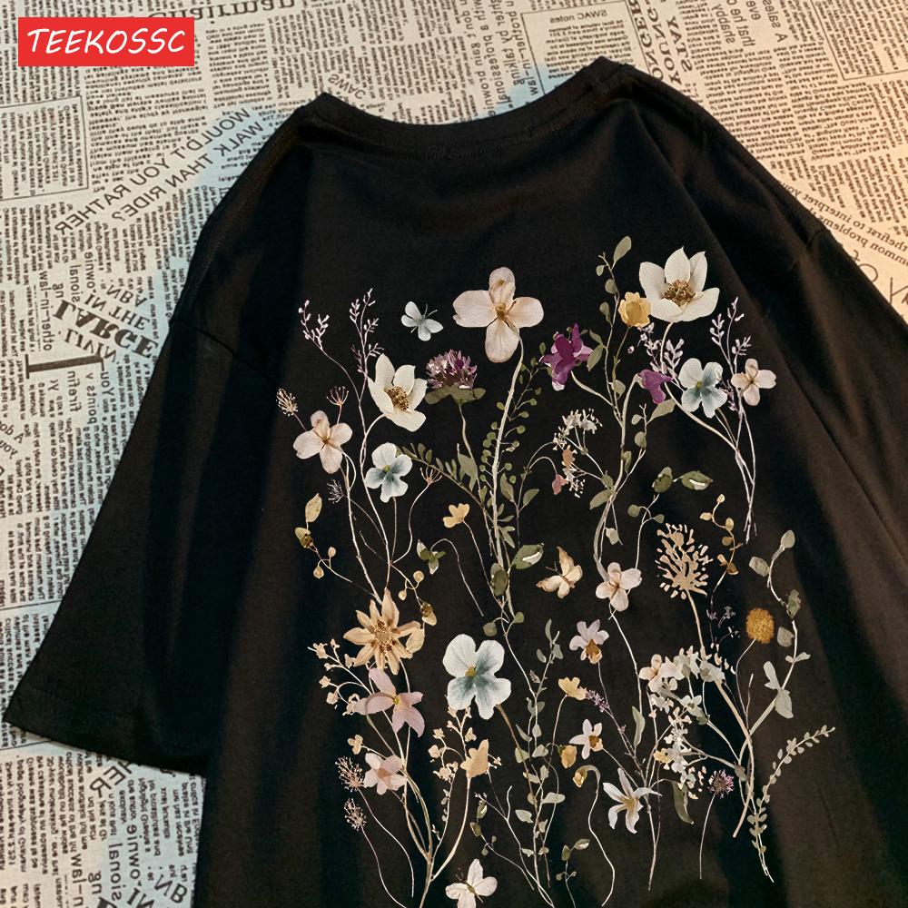 

Flower And Butterfly Patterns Print Man Tee Clothing Graphic Daily T-Shirt High-Quality Home T-Shirts Street Youth Streetwear 4XL