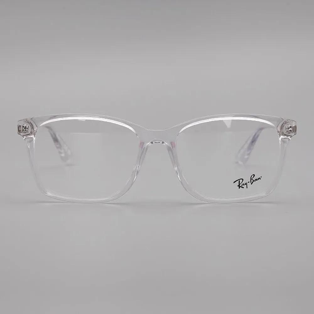 RB7059D 2001 55mm Ray-Ban Daily Lightweight Square Clear Horn-rimmed Glasses RB7059 D 2001 55mm