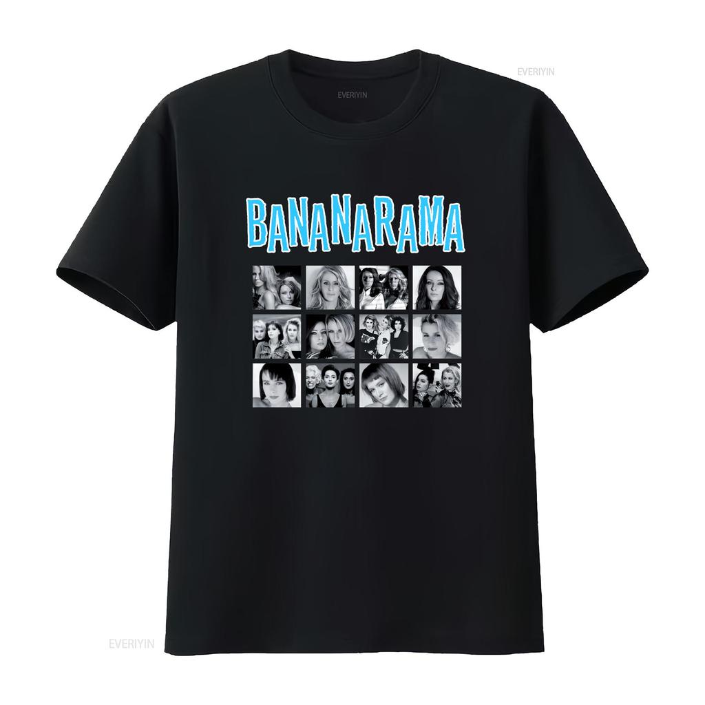 Bananarama Collage T-Shirt Schwarz Baumwolle Unisex Größe S Bis 2345xl Nb608 Vintage Gewaschen Bequemes Oberteil Für Den Alltag Unisex