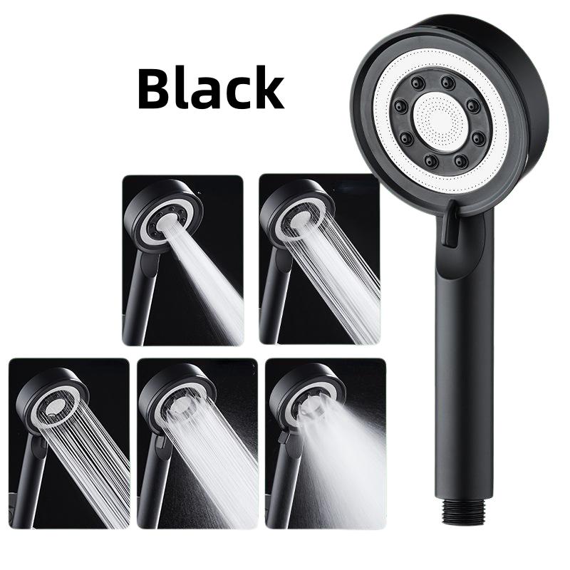 

Handheld Shower Head High Pressure Water Saving 5 Modes Stainless Steel