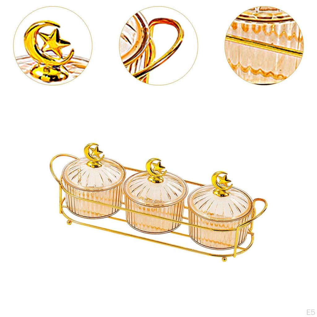 Servierplatte für Vorspeisen mit Deckel, unterteilte Schale für Leckereien im Wohnzimmer