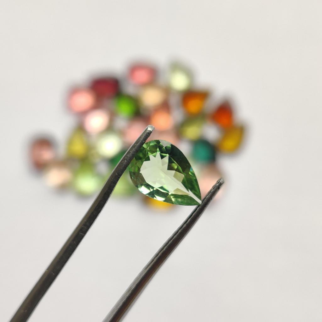 Best Quality Tourmaline Pear Cut Multi Gemstone, 6x9 MM Size Pear. Multi Tourmaline Loose Gemstone Lot, October Birthstone For Making Jewelry.