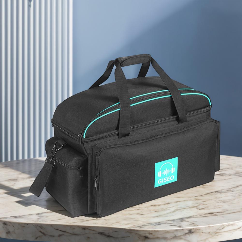 DJ Cable File Bag Large Capacity DJ Bag with 4 Detachable Dividers Travel Musicians Gig Bag for Sound Equipment DJ Gear Musician