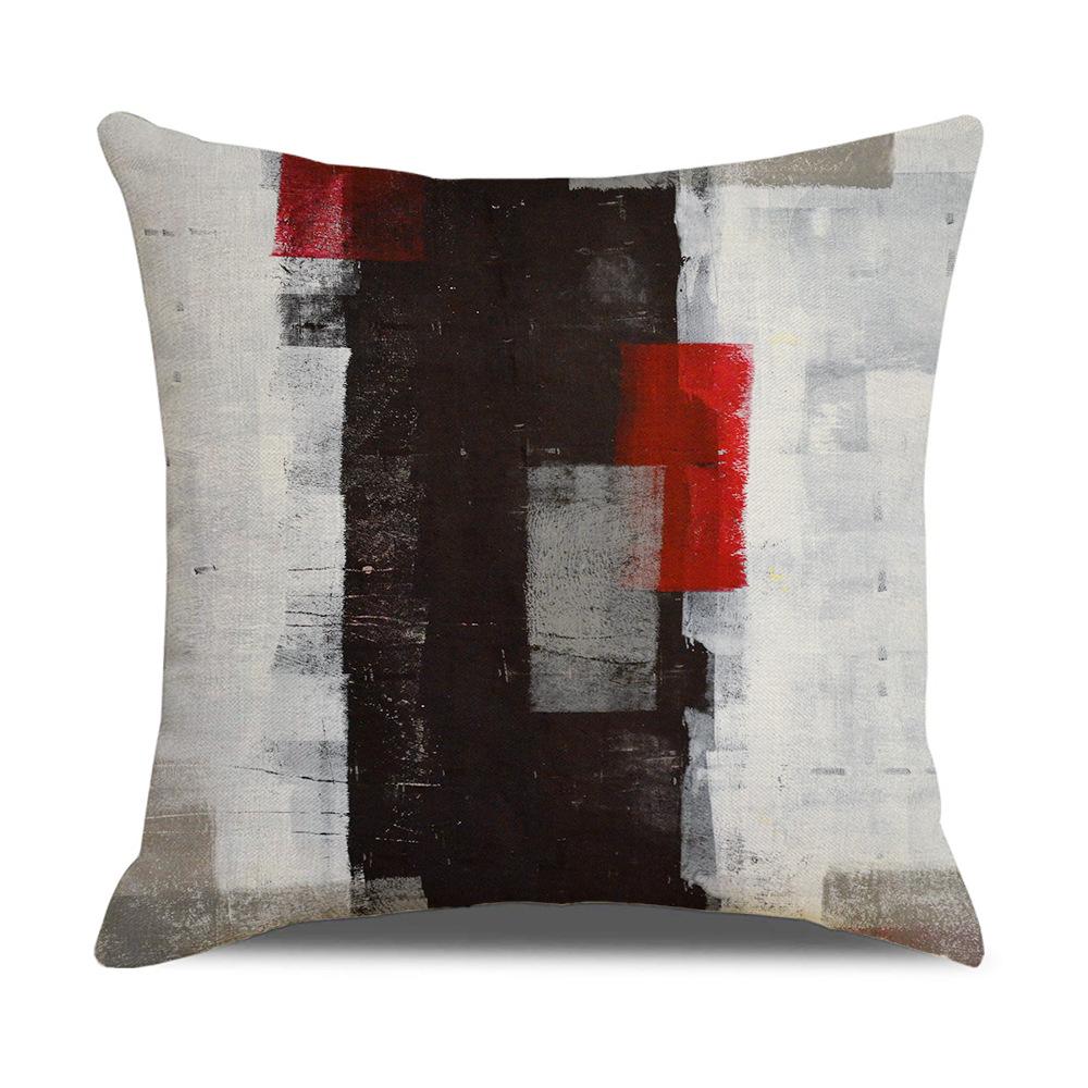 Nordic Linen Cushion Abstract Bedside Backrest Pillow Cover Household Products Cushion Cover Cushion Cover