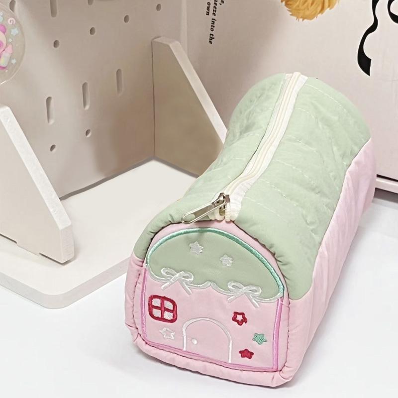 

1 шт. Мультяшный дом Каваи вышивка Большая вместимость Пенал Креативная сумка для хранения Сумка для ручек Подарок для студента