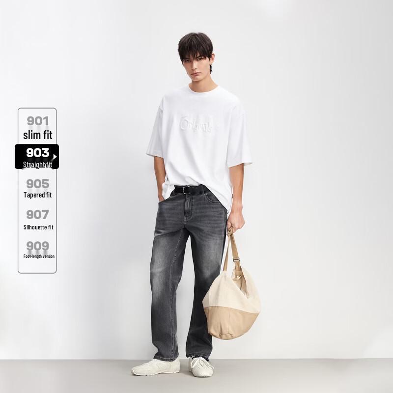 Jack & Jones Men's Straight-Leg High-Stretch Washed Jeans