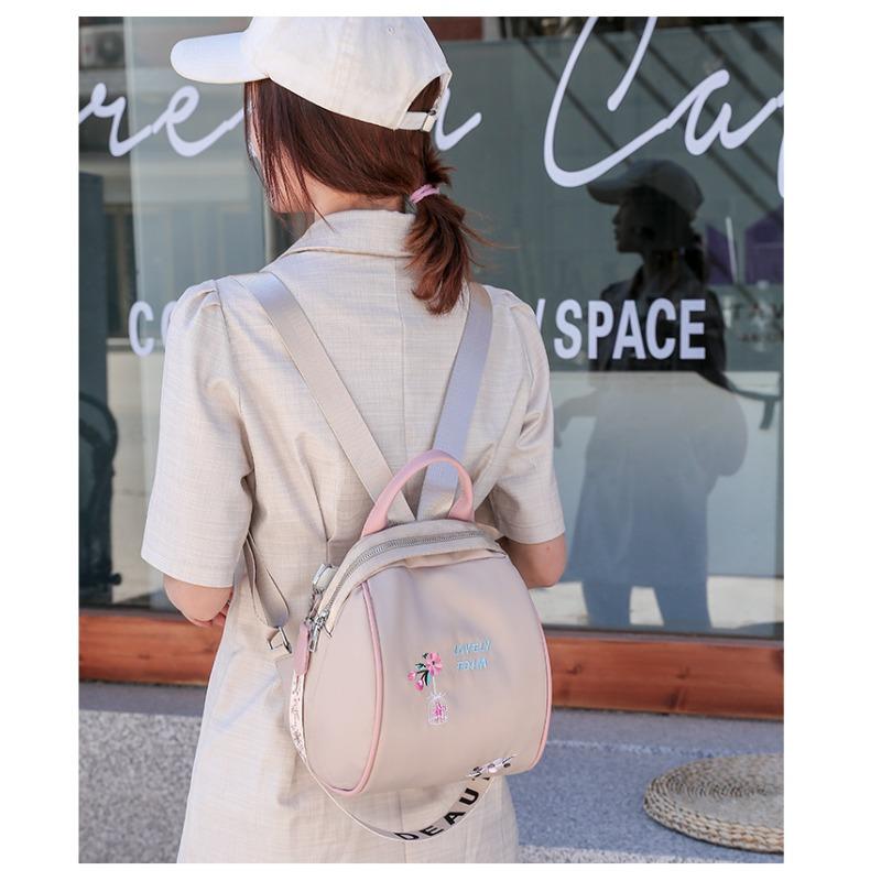 Backpack for women's multi-purpose fashion trend Oxford cloth personalized embroidery canvas mini bag travel small backpack