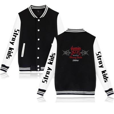 Stray Kids Kpop Print Männer Frauen Hip Hop Jacke Mantel Sweatshirts Hoodie Baseballuniform Streetwear Jungen Mädchen Strickjacke Tops Kleidung