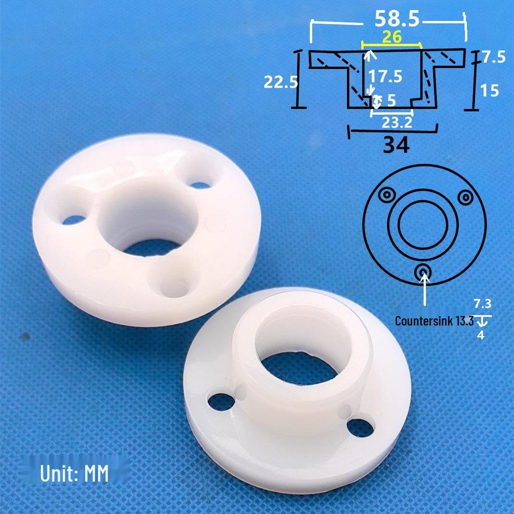Horizontal Plastic Guide Bushing with Nylon Coupling and Flange Bearing Sleeve