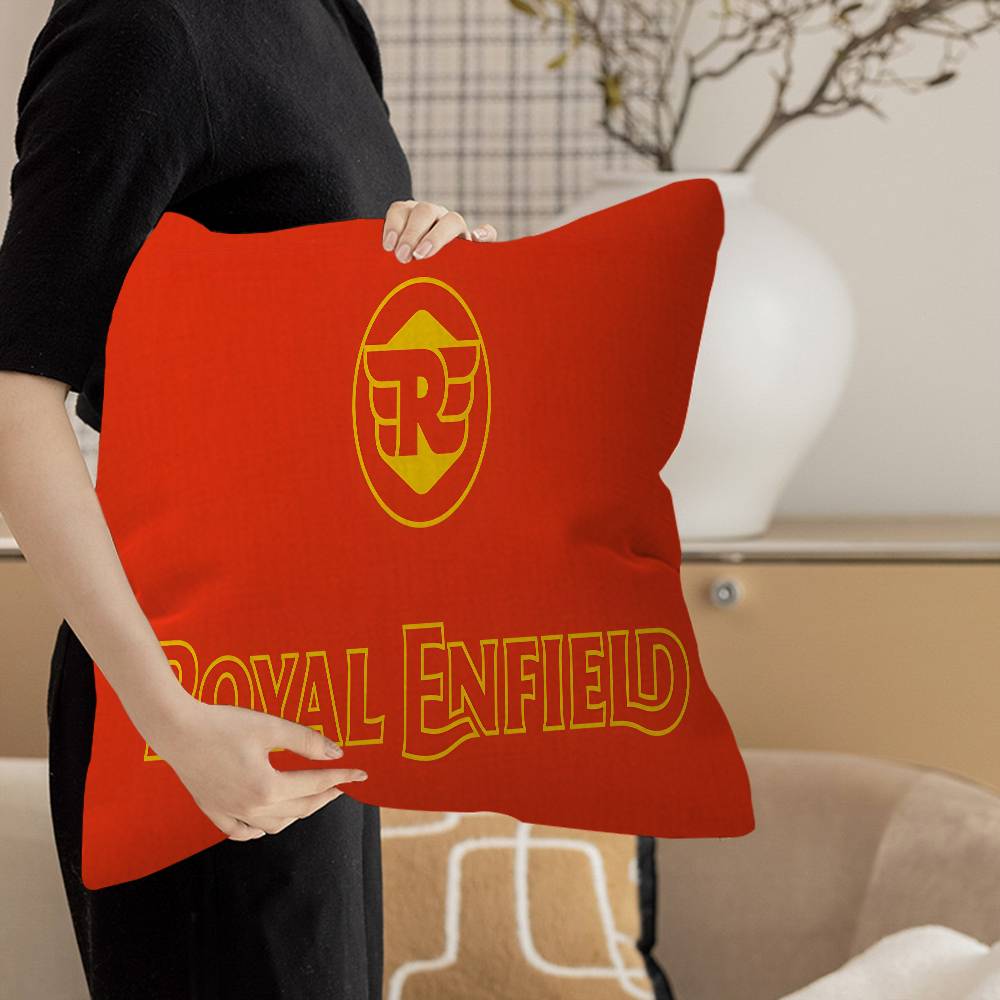 RROYALS EENFIELDS Logo Pillow Covers Cartoon Sofa Decorative Home Doublesided Printing Short Plush Cute Cushion Cover