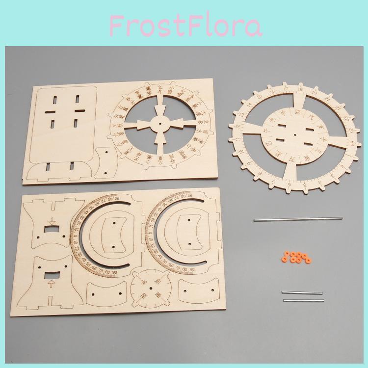 Wooden Science Experiment Kit With Mechanical Sundial For Kids Creative Stem Toy