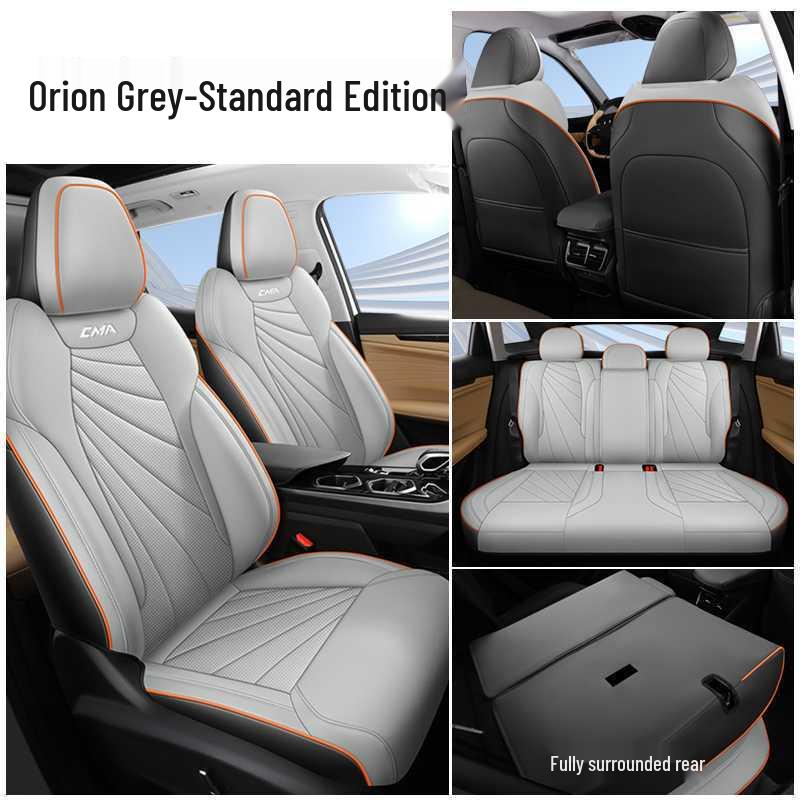 Breathable Perforated Leather Seat Covers for 23-25 Geely Boyue L – Full Coverage, Four-Season Use