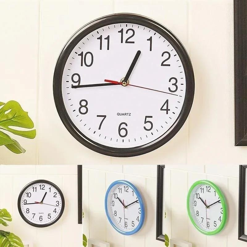 

Round Shape Needle Digital Home Clock Fashion Mute Round Shape Wall Clock Living Room Quartz Home Decorative Time Clock Glass Random Color