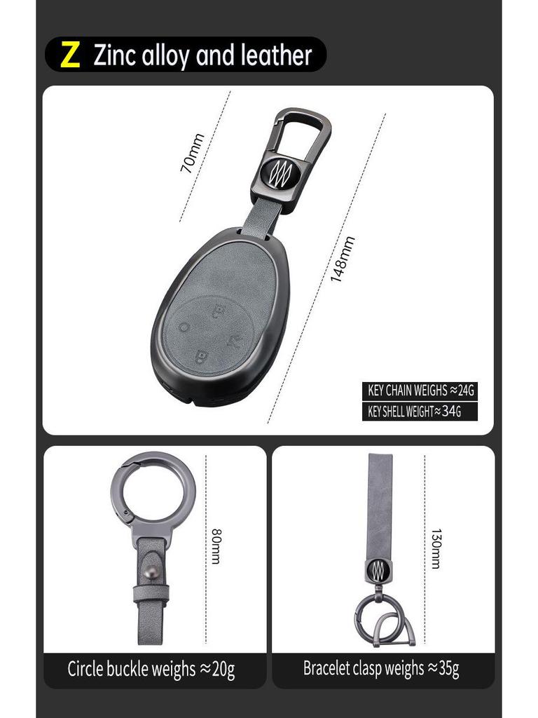 Key Case Kit for 2025 Toyota IZOA BZ3x - Car Accessories & Shell Buckle