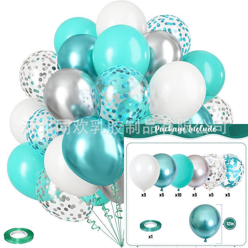 Set di 35 Palloncini Colorati con Paillettes da 12 Pollici per Decorazioni di Feste di Compleanno