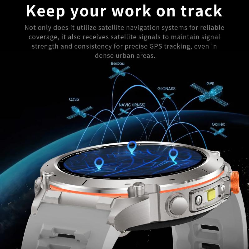2025 NEW Original Built-in Dual-band GPS Men Smartwatch BT Call Fitness Military 10ATM IP68 Military Sport Smart Bracelet  for Xiaomi