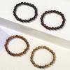 8mm Wooden Beads Bracelet Vintage Natural Wood Meditation Elastic Bracelets Women Healing Balance Ethnic Style Jewelry