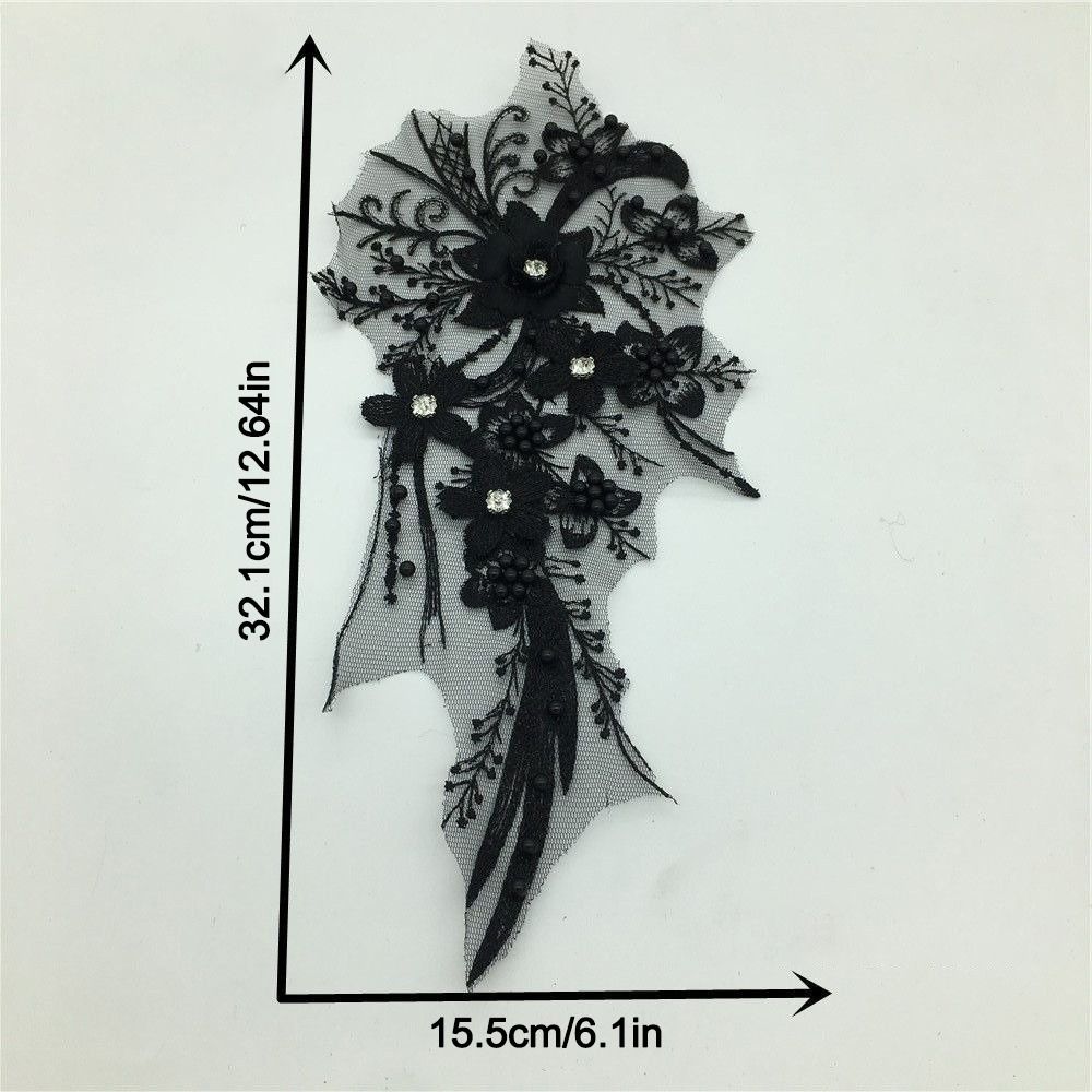 Openwork Wedding Dress Patch Three-Dimensional DIY craft Embroidery Patch Sewing On Patch Lace Fabric Applique