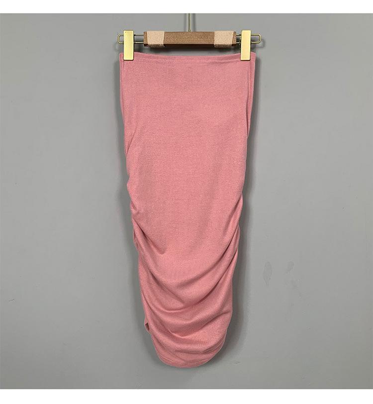 Korean Slimming Bow-Detail Ruched Bodycon Bandeau Dress for Women