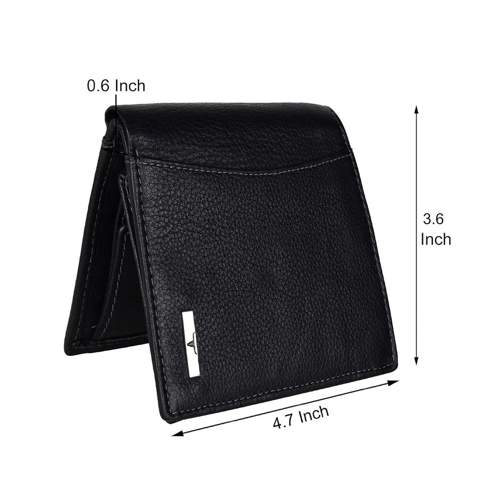 Portofel din piele neagră pentru bărbați Orlando